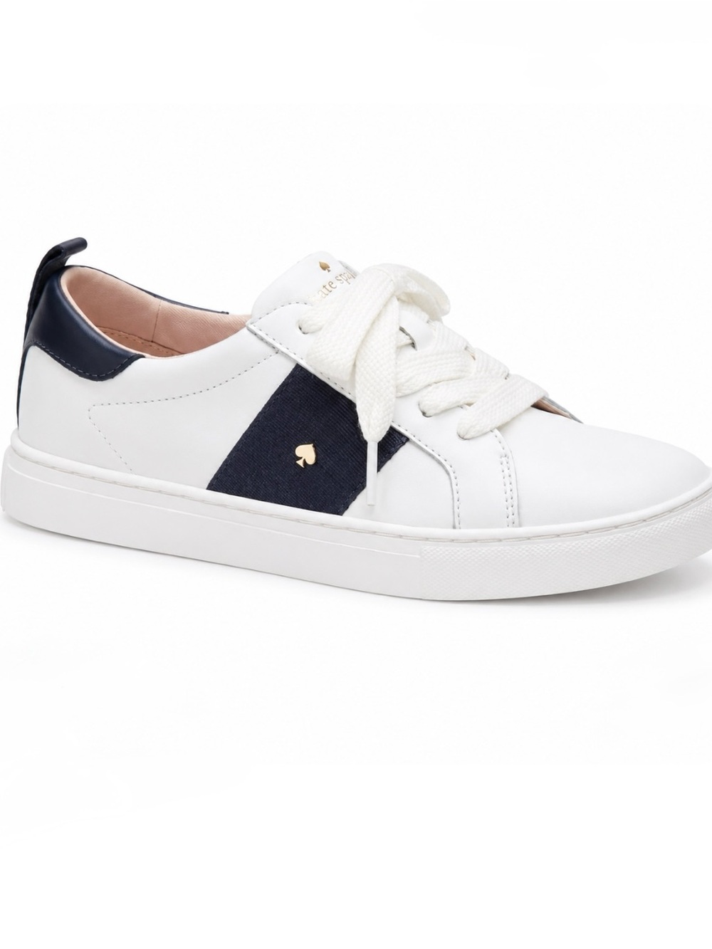 Kate Spade Adorn White and Black Leather Sneakers - Size 8